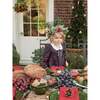 Dolores Baby Smock Romper Suit, Navy Tartan - Rompers - 2