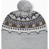 Fairisle Hat And Gloves, Grey - Hats - 4