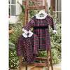 Dolores Baby Smock Romper Suit, Navy Tartan - Rompers - 3