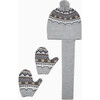 Fairisle Hat And Gloves, Grey - Hats - 5