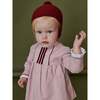 Renta Merino Baby Bonnet, Burgundy - Hats - 4