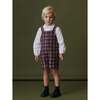 Buganvilla Baby Dungarees, Navy Tartan - Overalls - 4