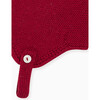 Renta Merino Baby Bonnet, Burgundy - Hats - 5