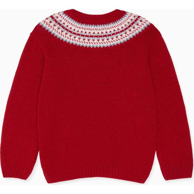 Fairisle Jumper, Red - Sweaters - 4