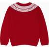 Fairisle Jumper, Red - Sweaters - 4