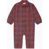 Navidad Baby Pyjama, Red Tartan - Pajamas - 1 - thumbnail
