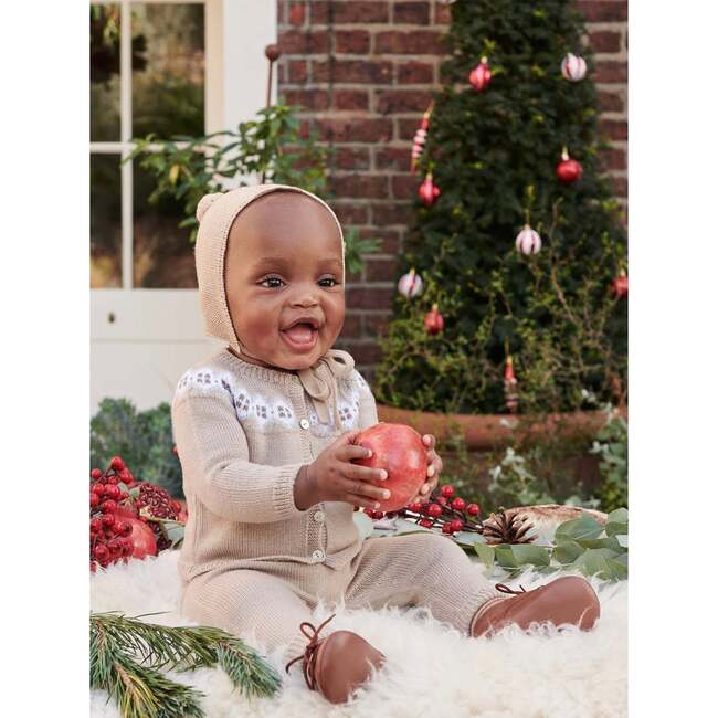 Barbosa Fairisle Merino Baby Set, Beige - Mixed Apparel Set - 4