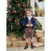 Buganvilla Baby Dungarees, Navy Tartan - Overalls - 5