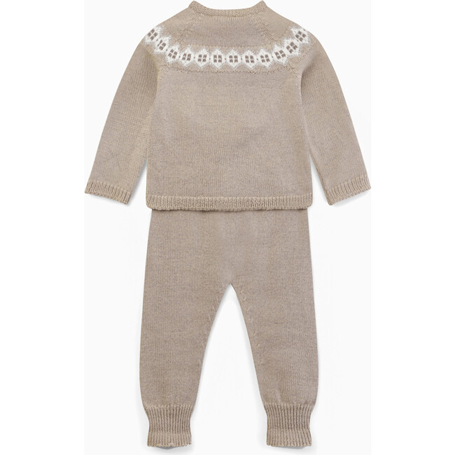 Barbosa Fairisle Merino Baby Set, Beige - Mixed Apparel Set - 6