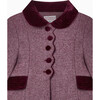 Anisa Girl Coat, Burgundy - Coats - 4