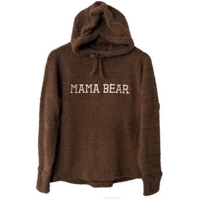 Women's Mama Bear Embroidered Teddy Sweatshirt, Brown