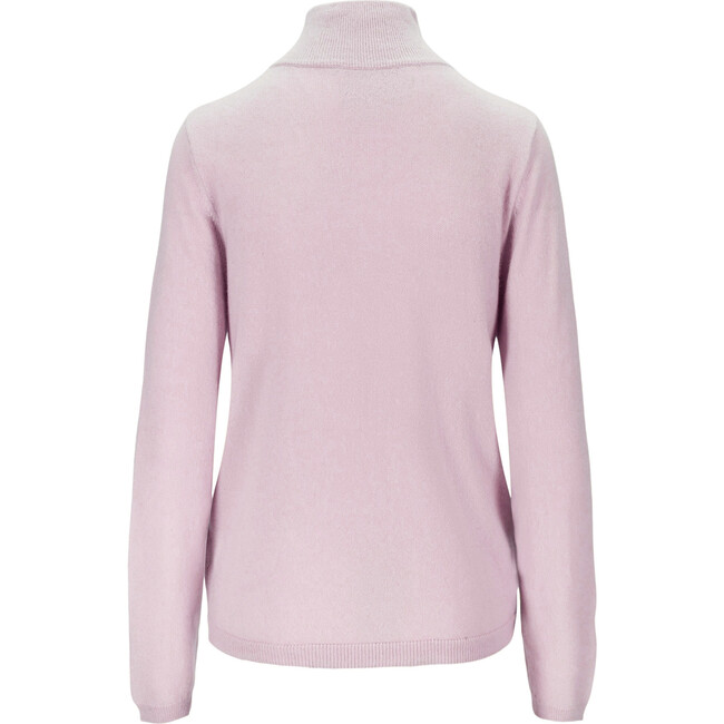Cashmere Quarter Zip Sweater, Light Pink - Sweaters - 3