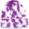 Kids Tie Dye Beanie, Purple - Hats - 1 - thumbnail