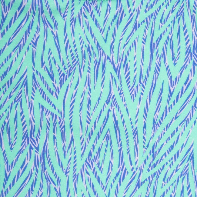 Miranda Cut Out Swimsuit, Blue Multi Leaves - One Pieces - 3