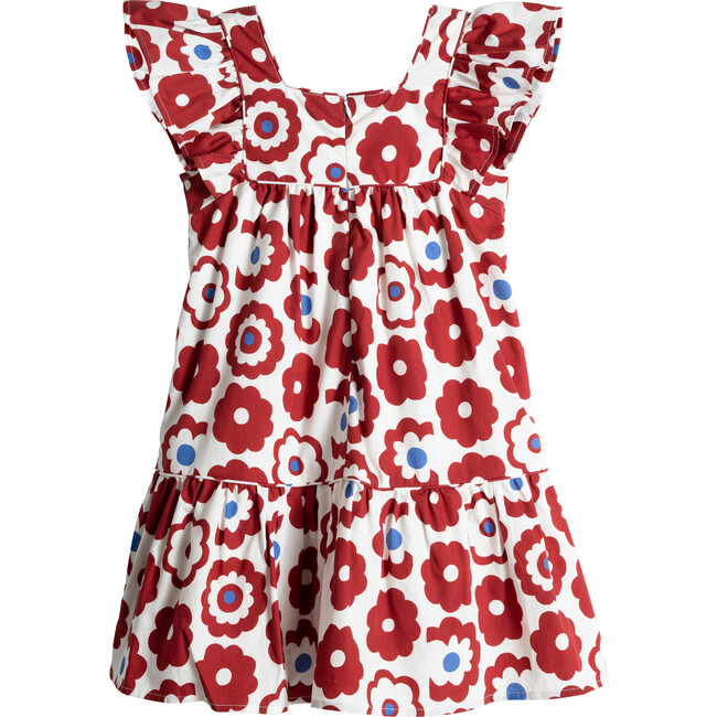 Beth Dress, Burgundy Retro Floral - Dresses - 4