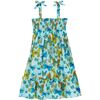 Butterfly Glossy Dress, Lagon - Dresses - 1 - thumbnail