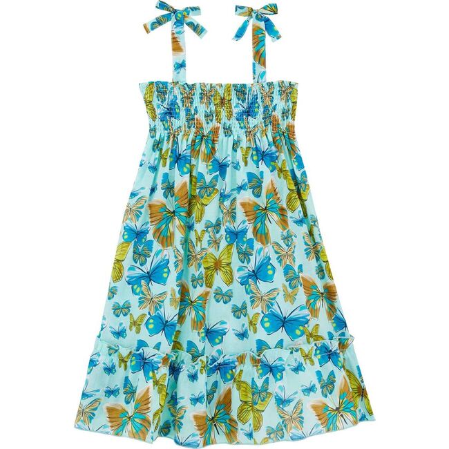 Butterfly Glossy Dress, Lagon - Dresses - 2