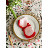 Square Scalloped Napkins - Peony Pink with Rosebud Trim - Tabletop - 2