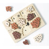 WOODEN TRAY PUZZLE - COUNT TO 10 LEAVES, Brown - Puzzles - 2