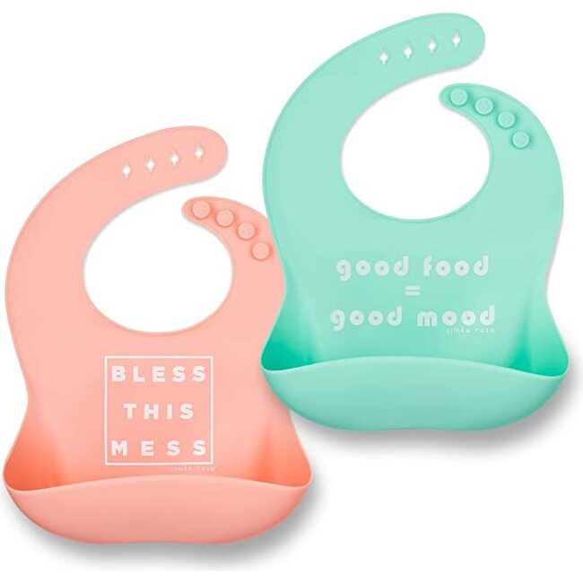 Peach + Mint Bib Set - Bibs - 1