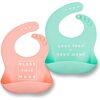 Peach + Mint Bib Set - Bibs - 1 - thumbnail
