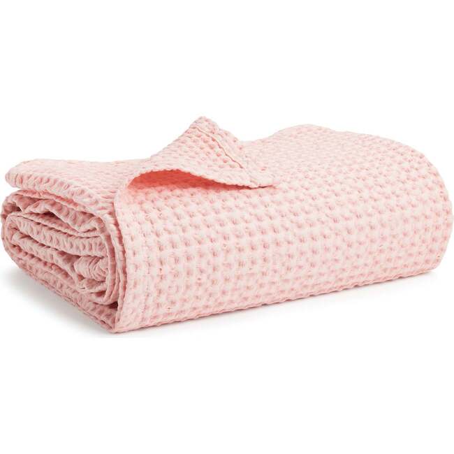 Waffle Baby Blanket, Blush - Blankets - 1
