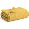 Waffle Baby Blanket, Pear - Blankets - 1 - thumbnail