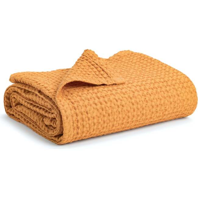 Waffle Baby Blanket, Apricot - Blankets - 1