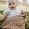 Waffle Baby Blanket, Clay - Blankets - 4