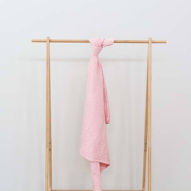 Waffle Baby Blanket, Blush - Blankets - 3