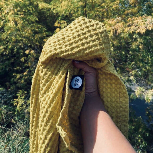 Waffle Baby Blanket, Pear - Blankets - 4