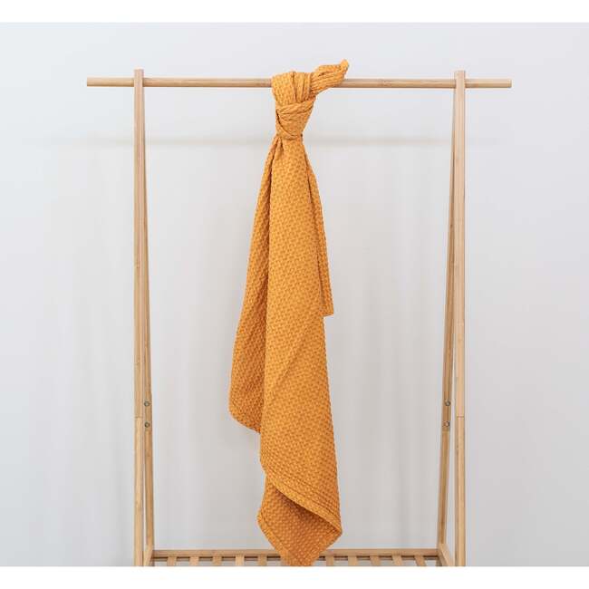 Waffle Baby Blanket, Apricot - Blankets - 3