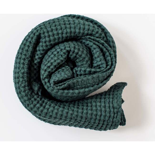 Waffle Baby Blanket, Hunter - Blankets - 4