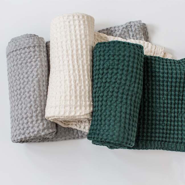 Waffle Baby Blanket, Natural - Blankets - 5
