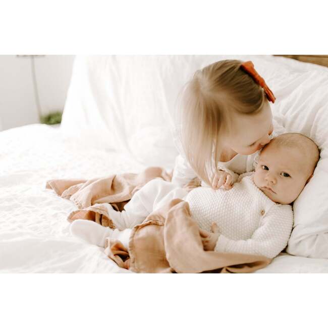 Bamboo Muslin Swaddle Blanket, Clay - Swaddles - 3