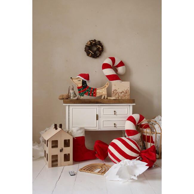Christmas Puppy Lamp, Red/Green - Lighting - 2