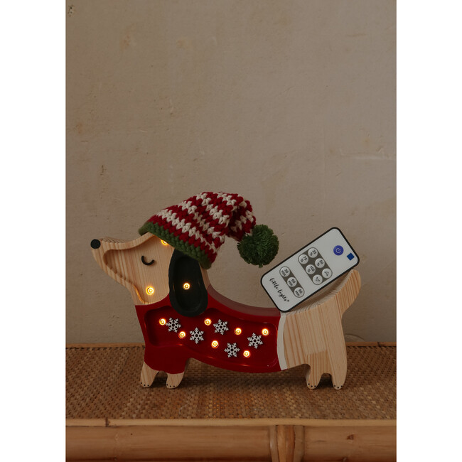 Christmas Mini Puppy Lamp, Santa Helper