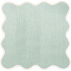 Linen Scalloped Napkins, Sage Green - Tabletop - 1 - thumbnail