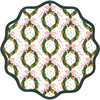 Round Scalloped Placemats - Holiday Wreath, Peony & Pine - Tabletop - 1 - thumbnail