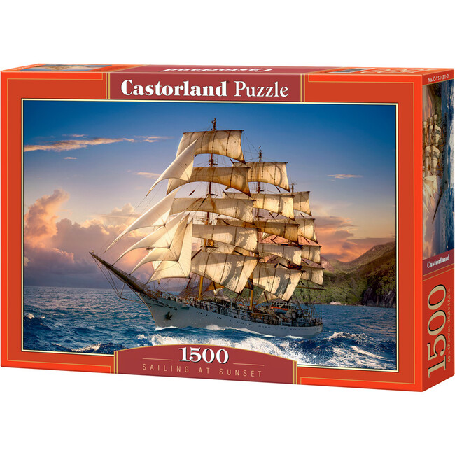 Sailing at Sunset 1500 Piece Jigsaw Puzzle - Puzzles - 1