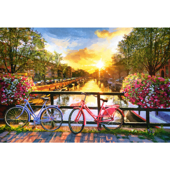 Picturesque Amsterdam with Bicycles 1000 Piece Jigsaw Puzzle - Puzzles - 2