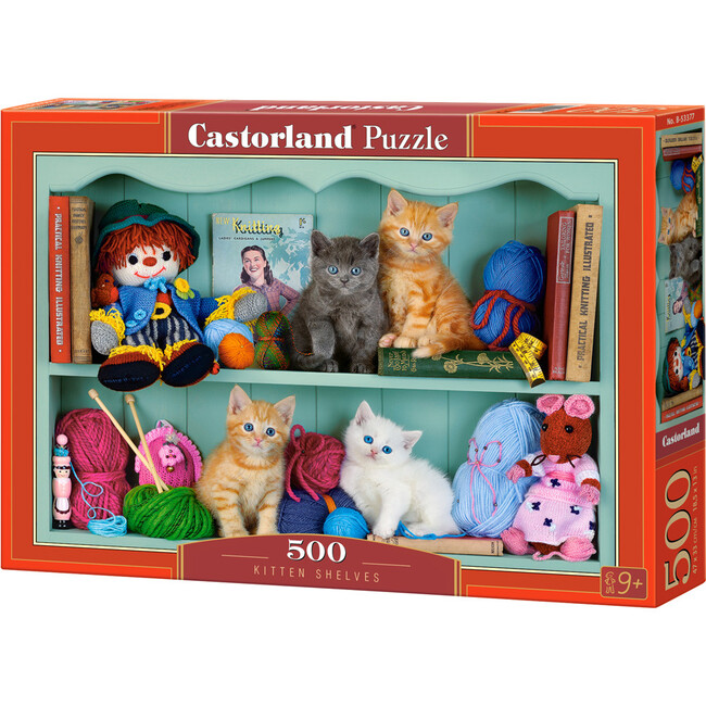 Kitten Shelves 500 Piece Jigsaw Puzzle - Puzzles - 1