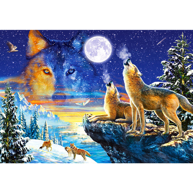 Howling Wolves 1000 Piece Jigsaw Puzzle - Puzzles - 2