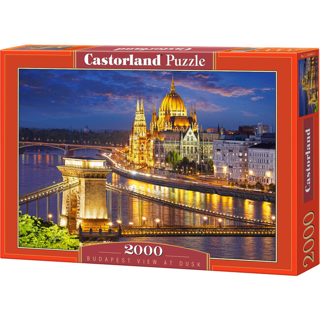 Budapest View at Dusk 2000 Piece Jigsaw Puzzle - Puzzles - 1
