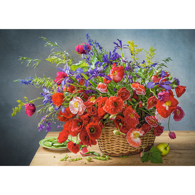 Bouquet with Poppies 500 Piece Jigsaw Puzzle - Puzzles - 2