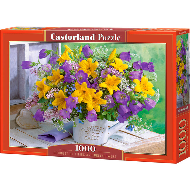 Bouquet of Lilies and Bellflowers 1000 Piece Jigsaw Puzzle