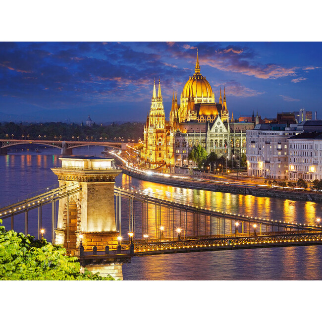 Budapest View at Dusk 2000 Piece Jigsaw Puzzle - Puzzles - 2