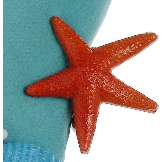 Orange Starfish Napkin Ring- Set of 6