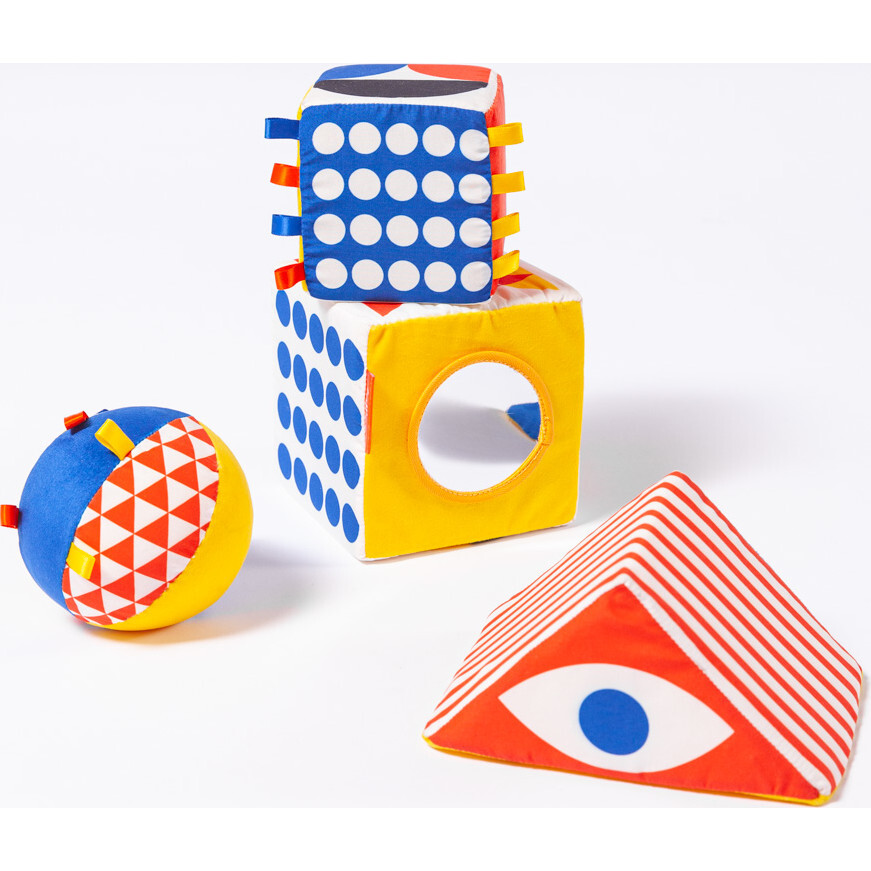 abstraktion web Necklet Baby Bauhaus, 4 Soft Objects - Follies Activity Gyms & Playmats | Maisonette