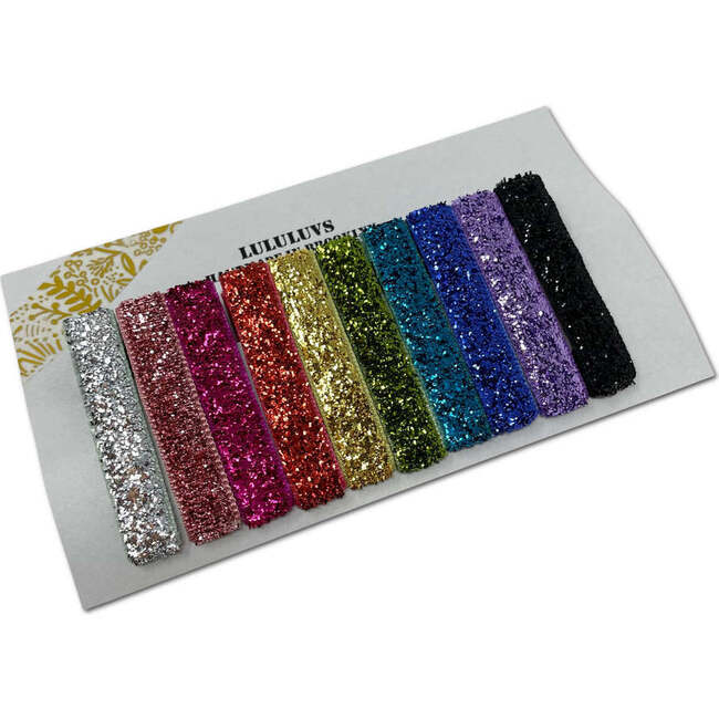 Glitter Bar Clips Bundle Set, Multi - Hair Accessories - 4